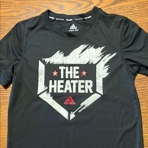Adidas Black T-Shirt with 'The Heater' Graphic